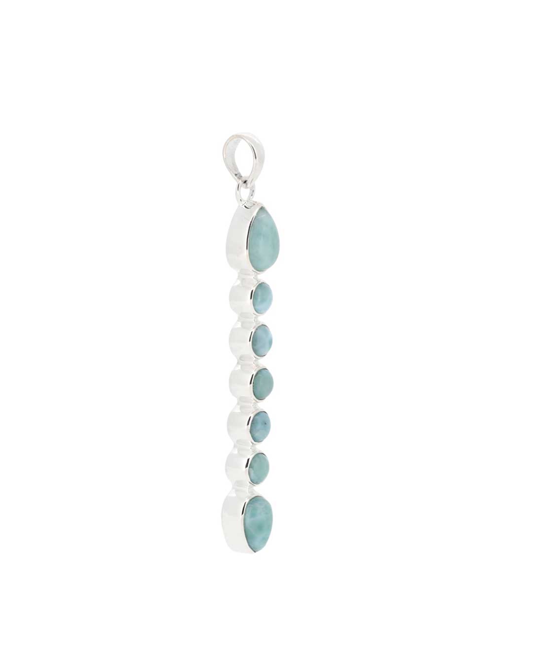 Calming Larimar Seven Stones Pendant