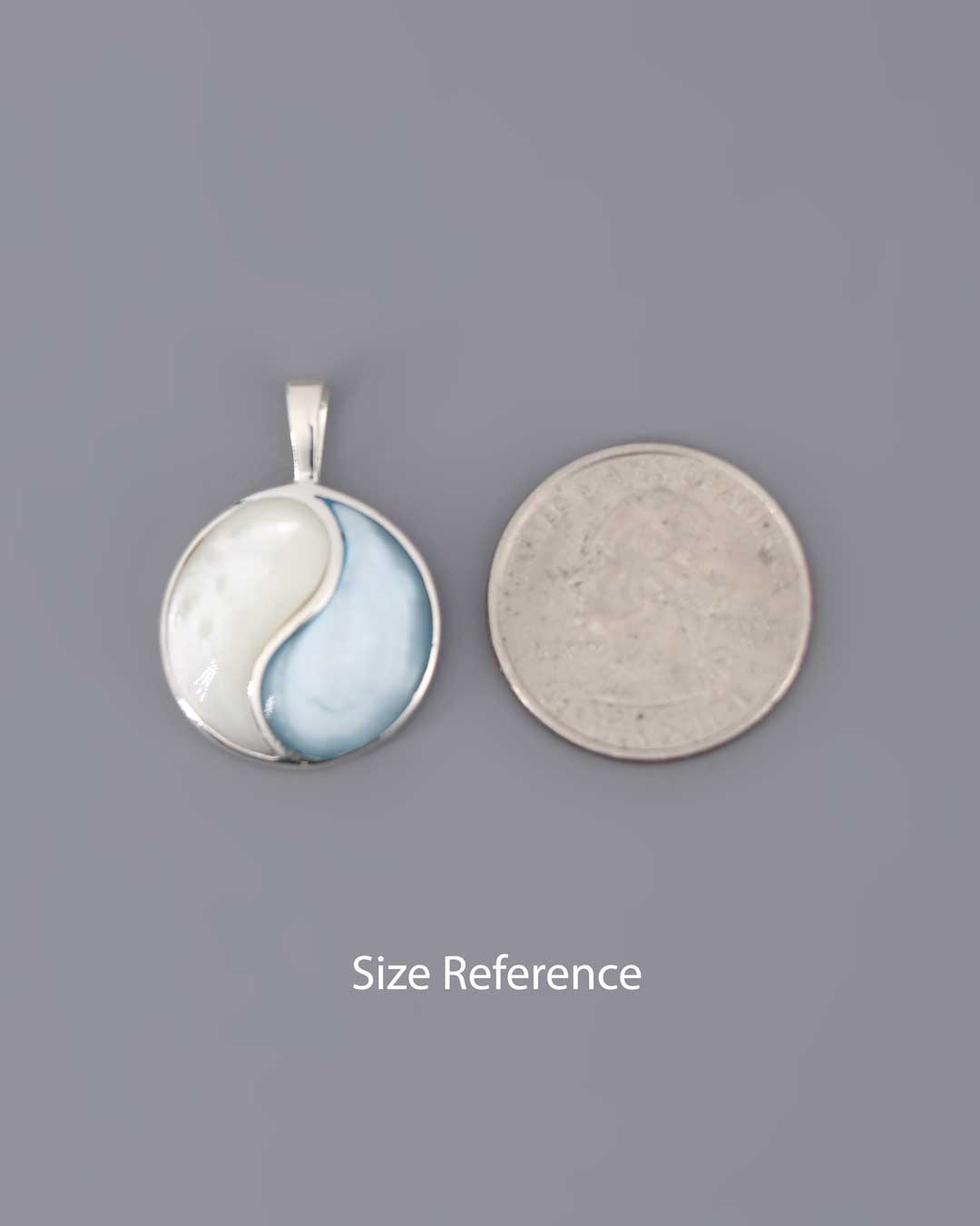 Sterling Silver Mother of Pearl Yin Yang Pendant