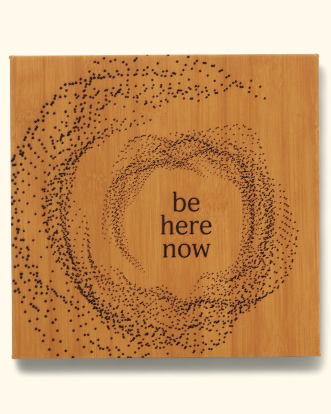 Artistic Dot Pattern Be Here Now Mindful Wall Hanging - Wind Chimes