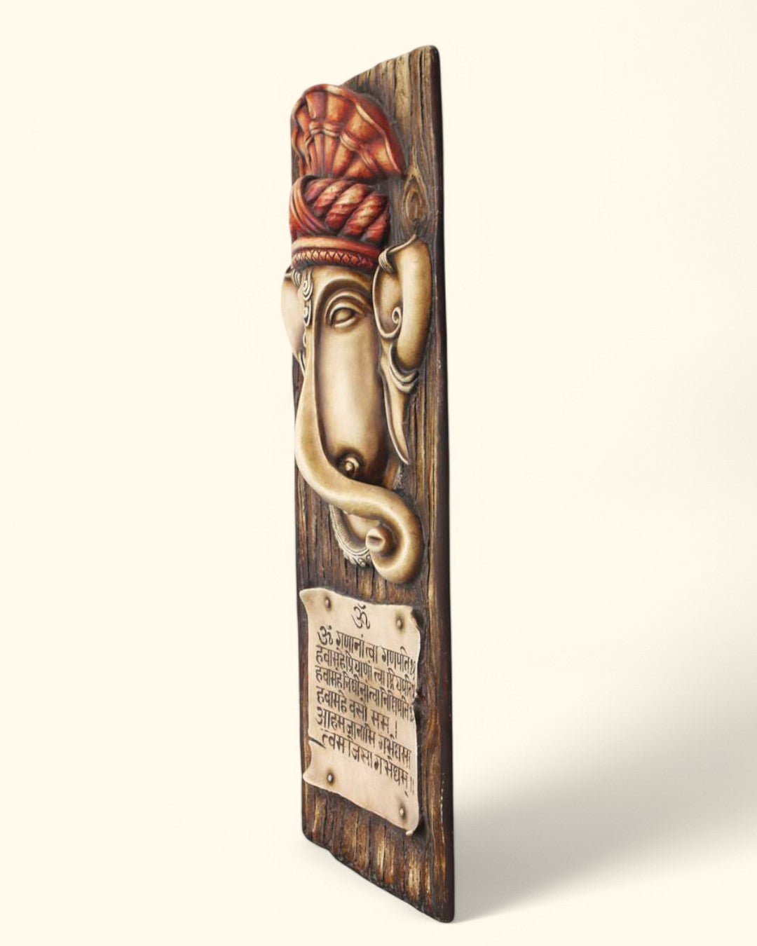 Artistic Ganesh Scripture, Puja Vidhi Wall Hanging - Wind Chimes