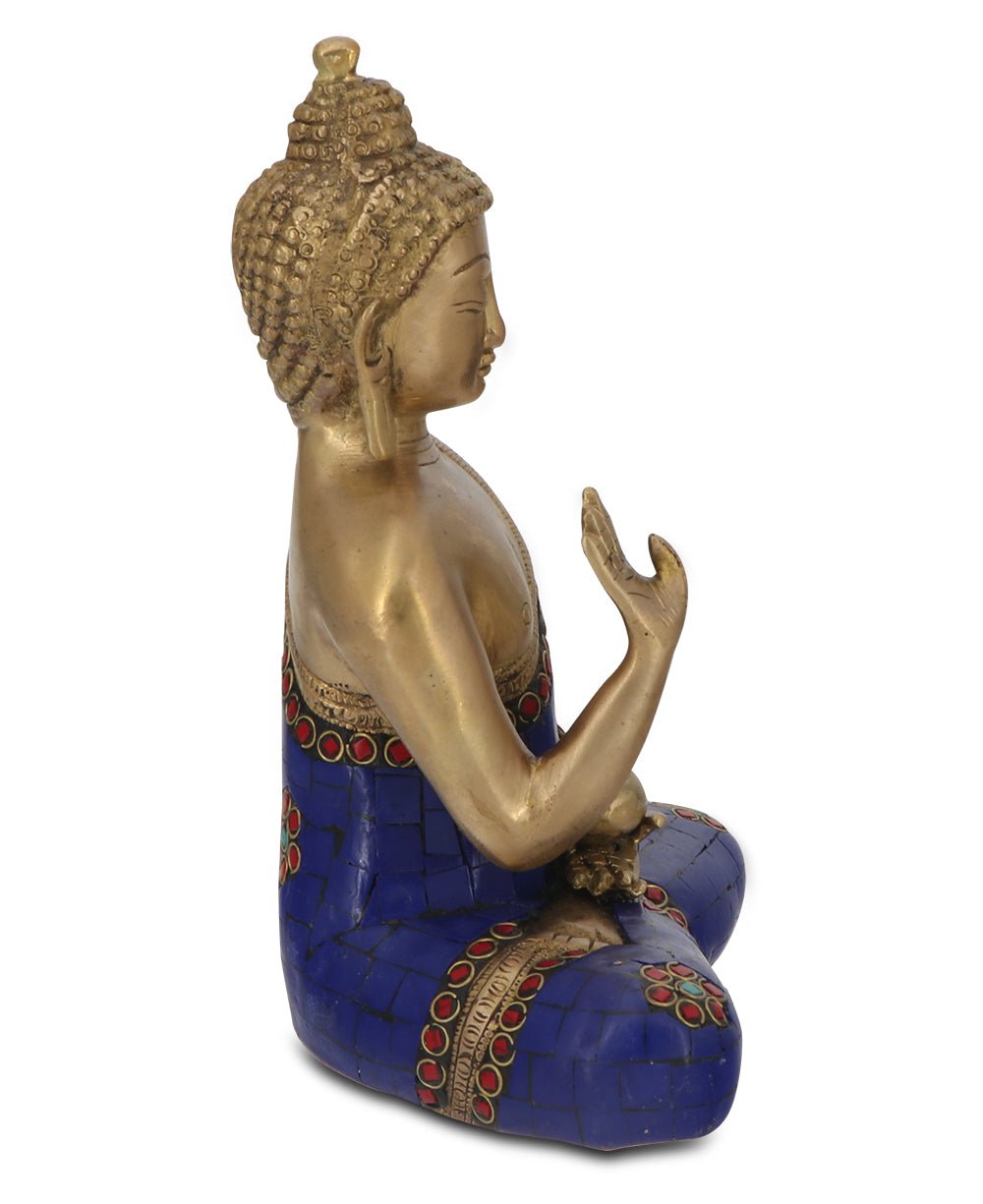 Artistic Mosaic Buddha Statue, Brass - Sculptures & Statues