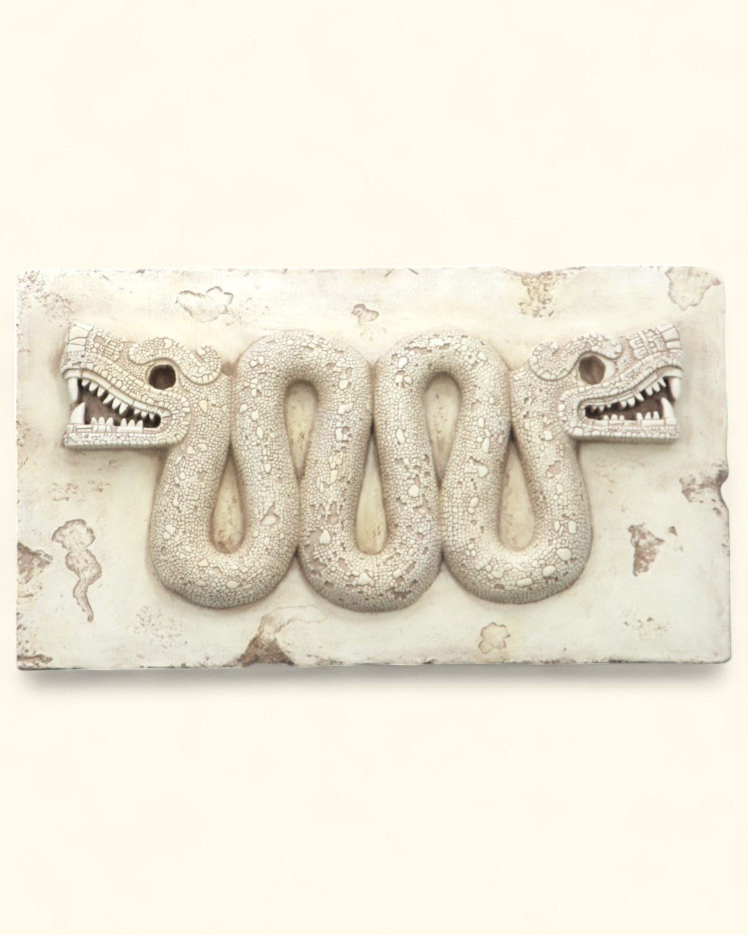 Aztec Double Headed Serpent Wall Plaque - Statues