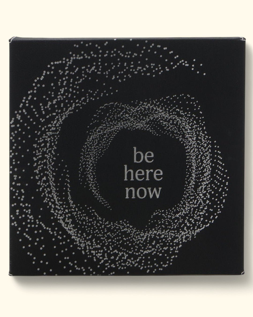 Be Here Now Leatherette Black and Silver Inspirational Wall Hanging - Wall Art