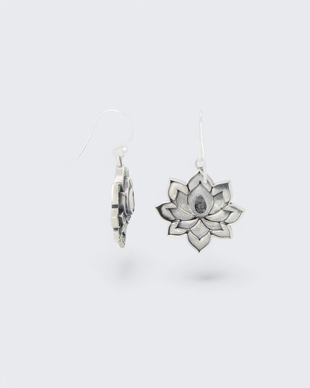 Blooming Lotus Labradorite Earrings - Earrings