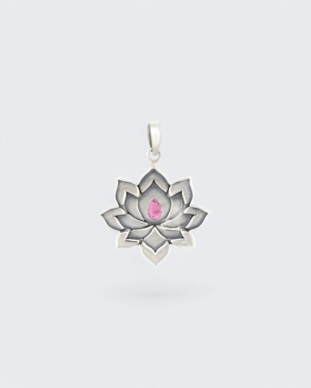 Blooming Lotus Pink Tourmaline Pendant - Pendants