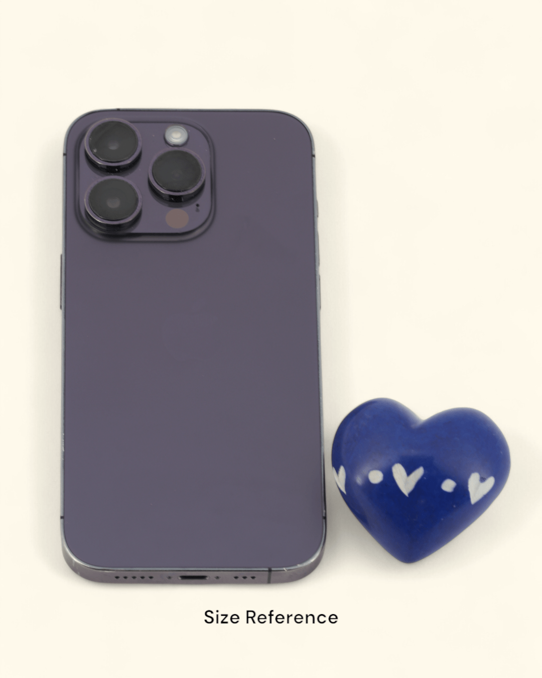 Blue Etched Soapstone Hearts Set of 6 - Decor