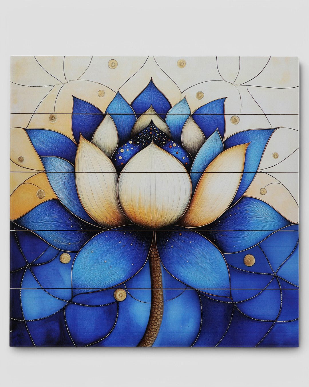 Blue Lotus Pallet Wall Hanging, USA - Posters, Prints, & Visual Artwork