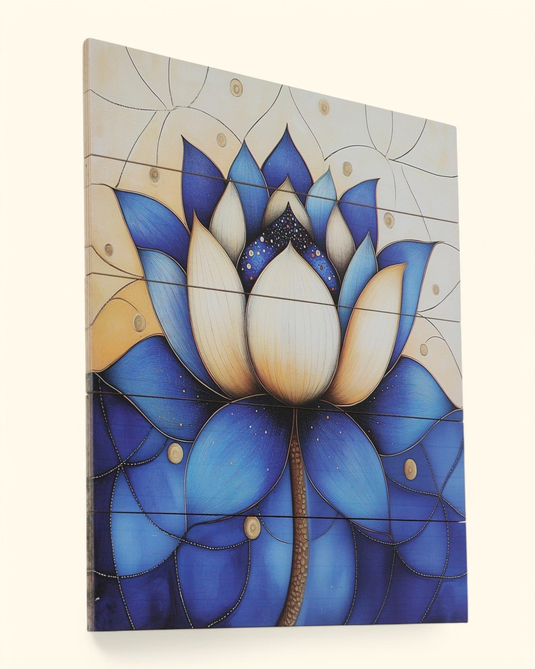 Blue Lotus Pallet Wall Hanging, USA - Posters, Prints, & Visual Artwork