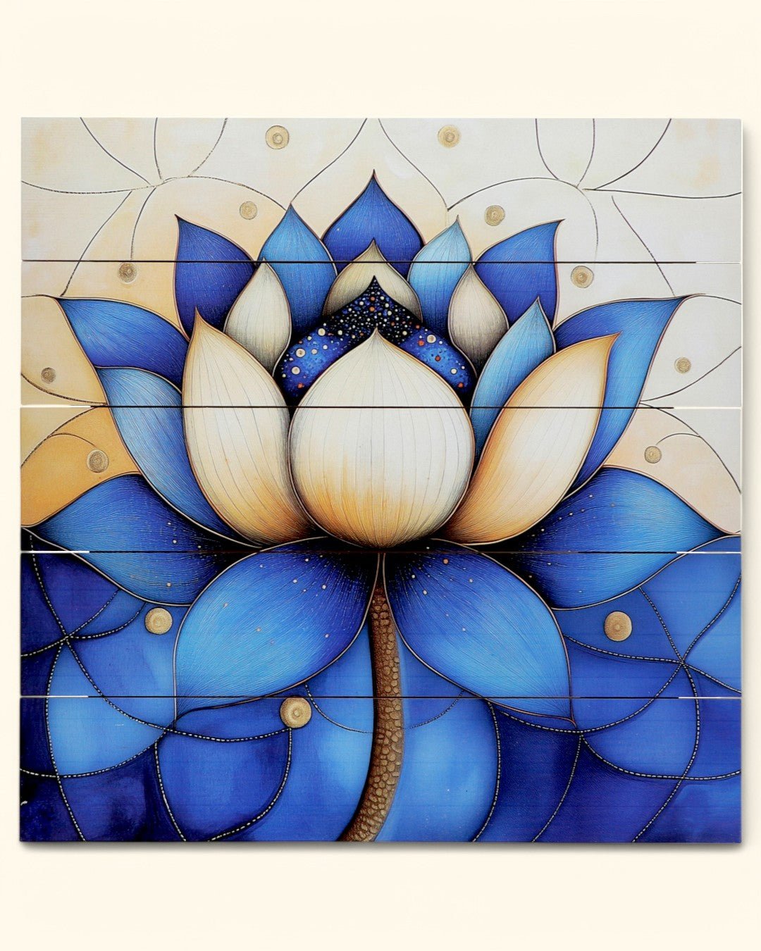 Blue Lotus Pallet Wall Hanging, USA - Posters, Prints, & Visual Artwork