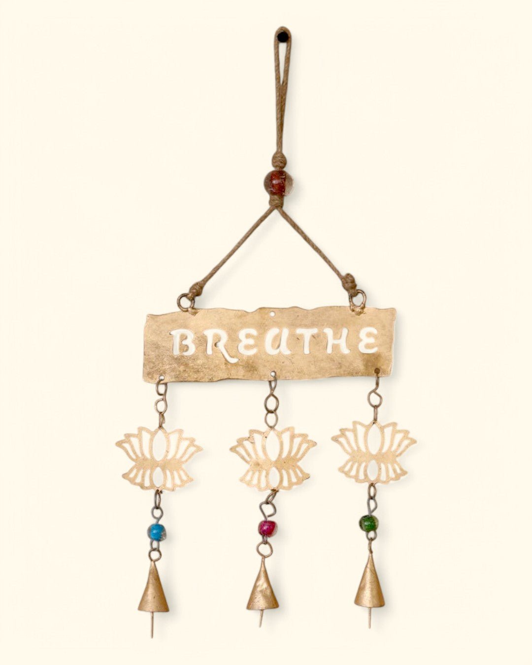 Breathe Fairtrade Triple Lotus Wall Hanging - Wind Chimes