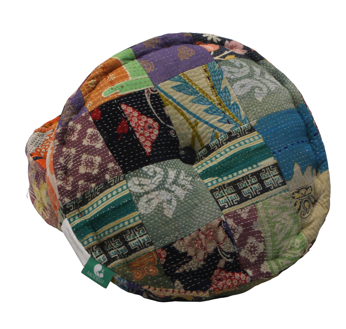 Kantha Sari Patchwork Meditation Cushion