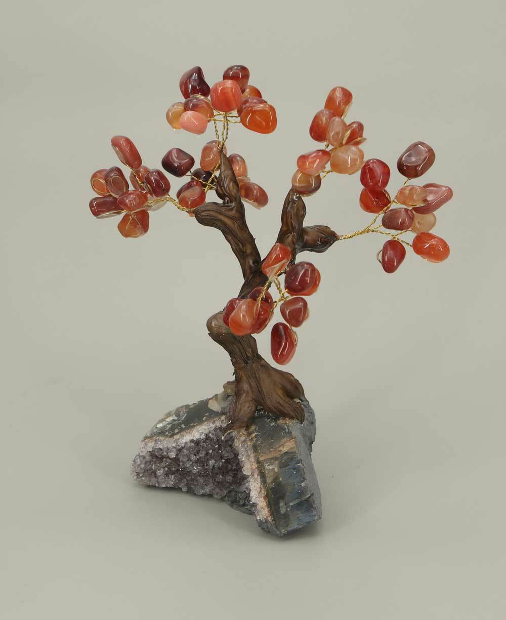 Carnelian Gemstone Bonsai Tree - New