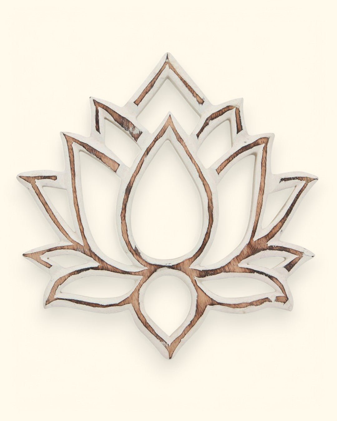 Carved Lotus Wood Trivet Or Wall Hanging, Fairtrade - Trivets