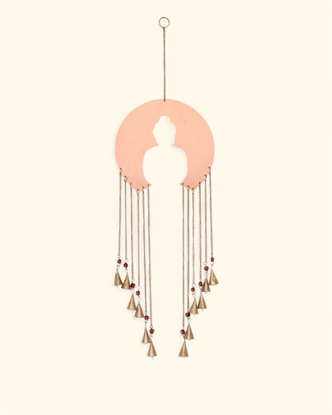 Cascading Bells Buddha Silhouette Fairtrade Wall Hanging - Posters, Prints, & Visual Artwork