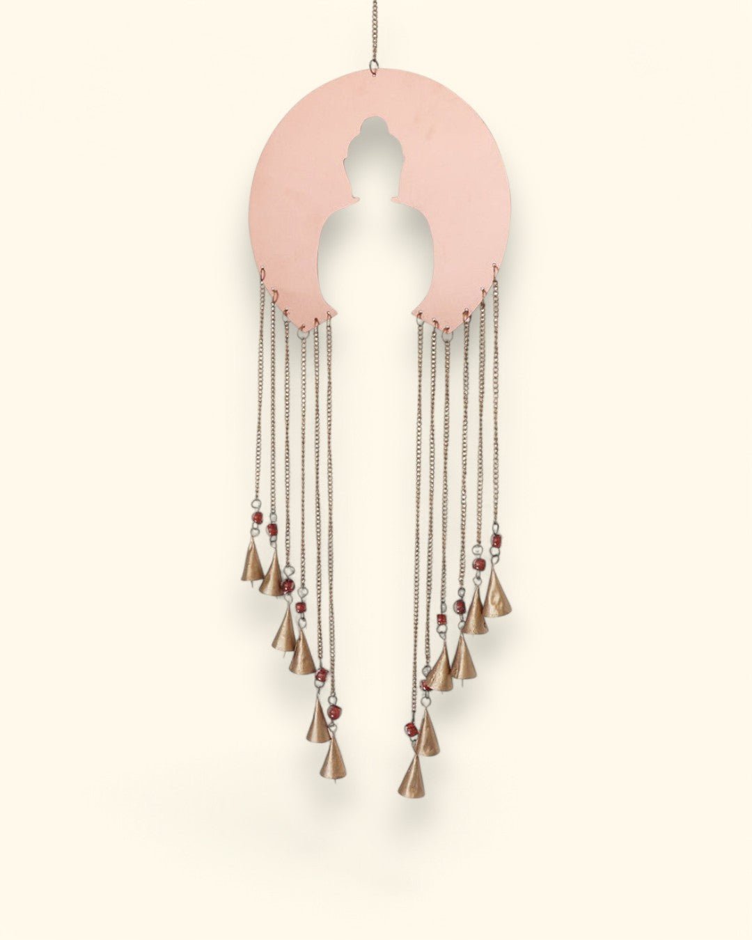 Cascading Bells Buddha Silhouette Fairtrade Wall Hanging - Posters, Prints, & Visual Artwork