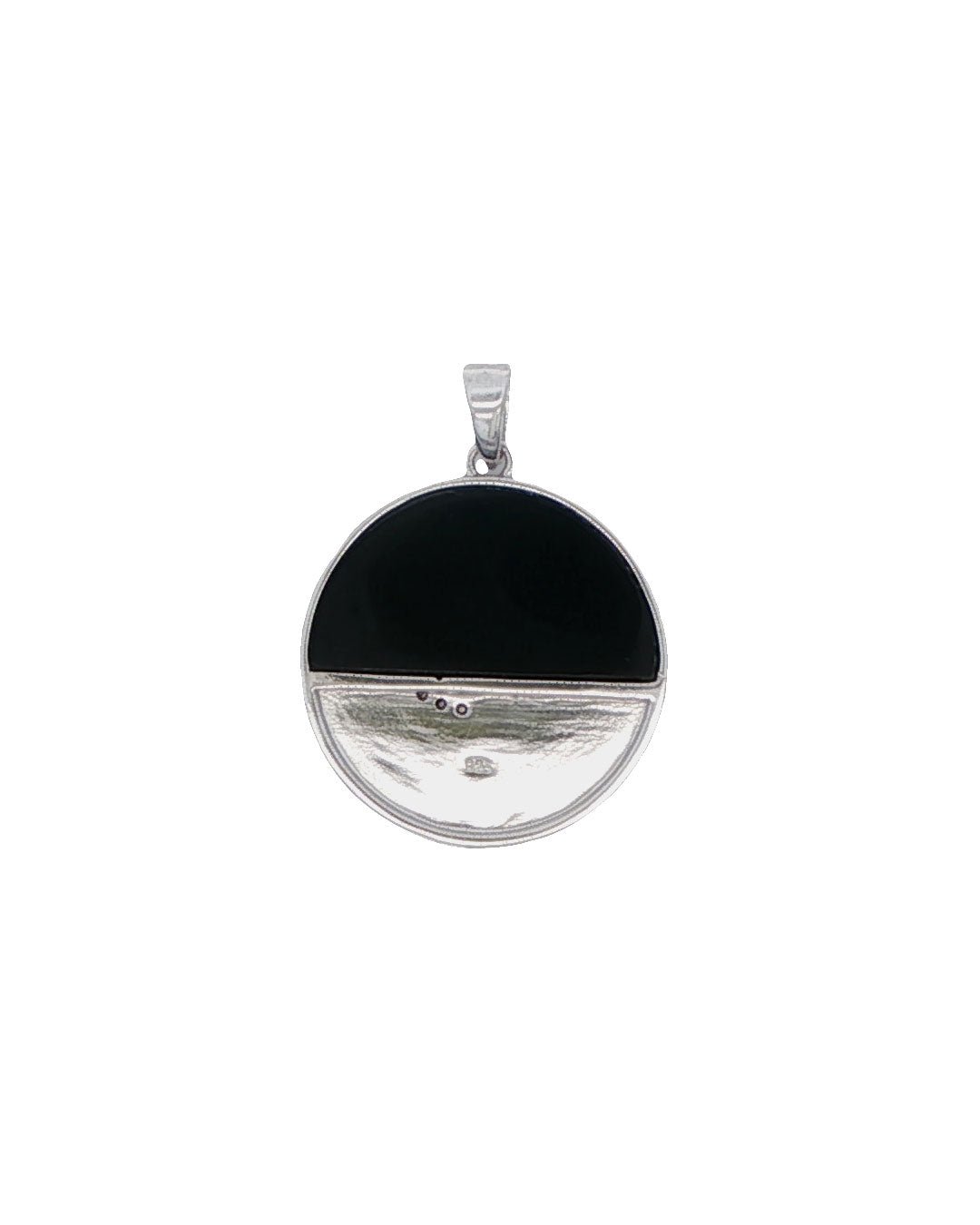 Celestial Midnight Wave Pendant – Sterling Silver with Onyx & Marcasite - Pendant