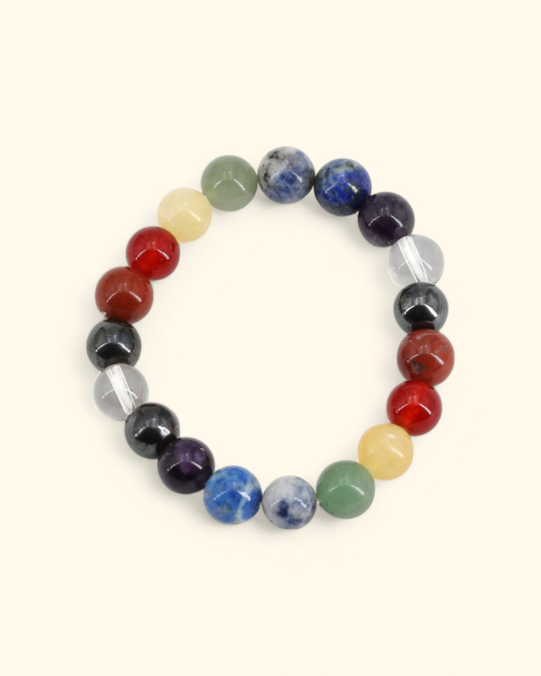 Chakra Gemstone Bead Stretch Bracelet - Bracelets 10mm