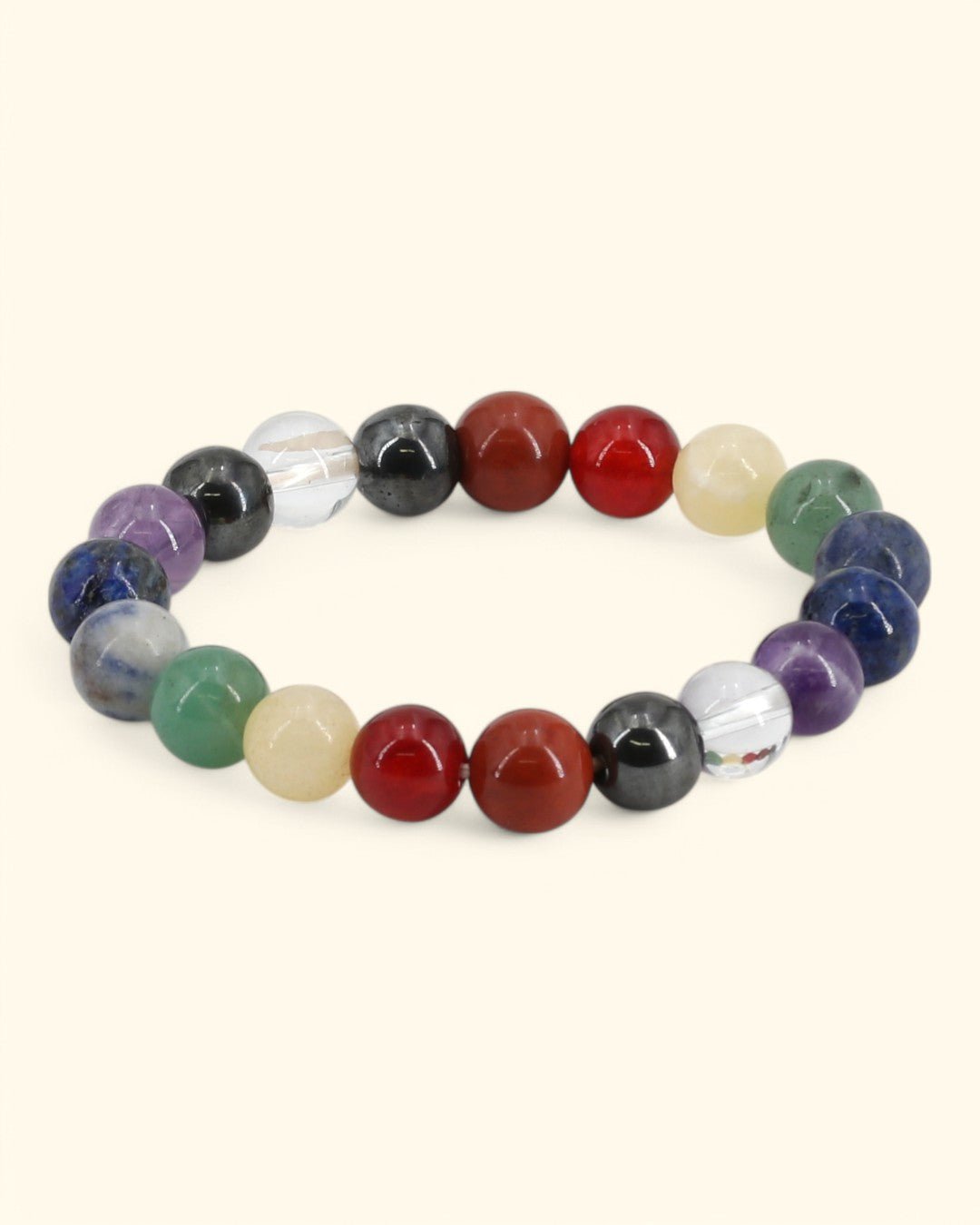 Chakra Gemstone Bead Stretch Bracelet - Bracelets 10mm