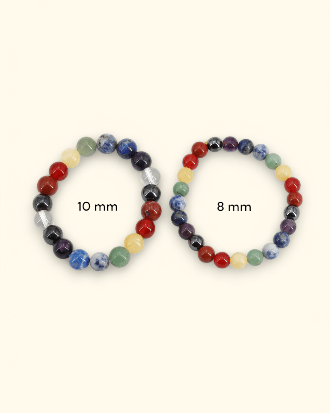 Chakra Gemstone Bead Stretch Bracelet - Bracelets 10mm