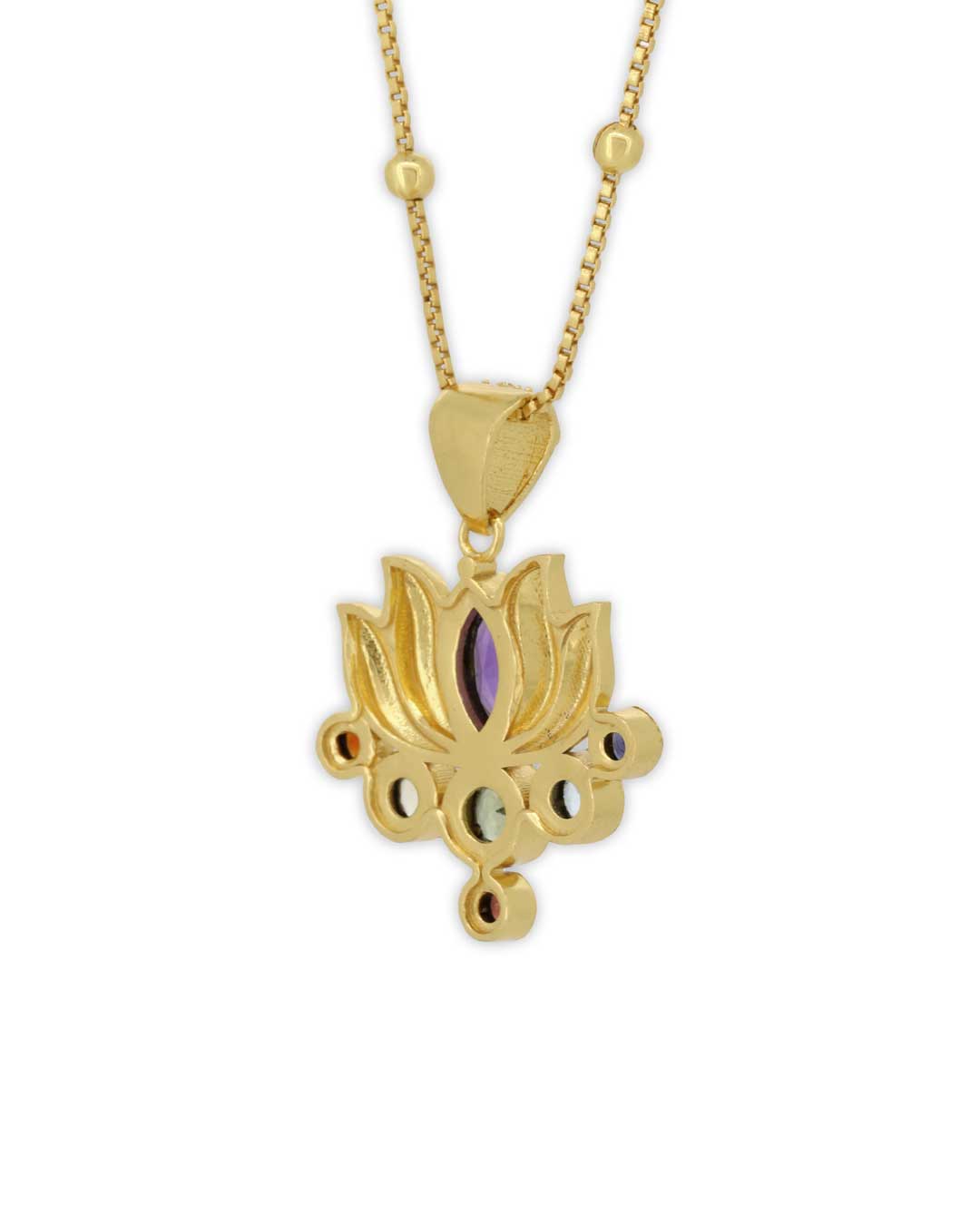 Chakra Gemstone Gold Plated Necklace - Necklaces