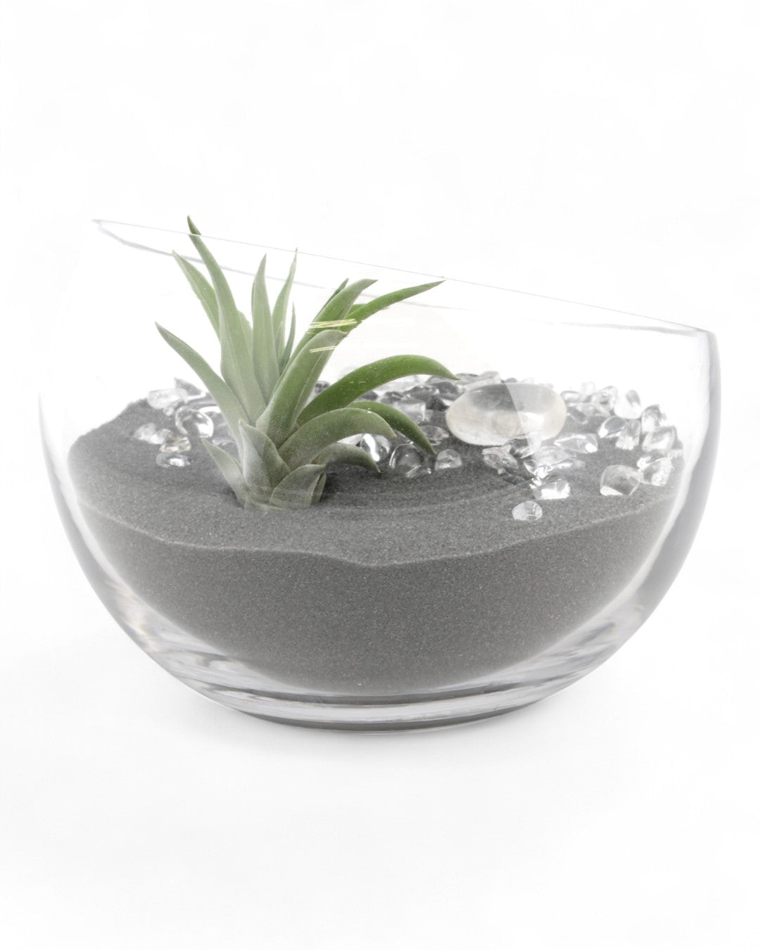 Clear Quartz Gemstone Crystal Terrarium - Terrarium