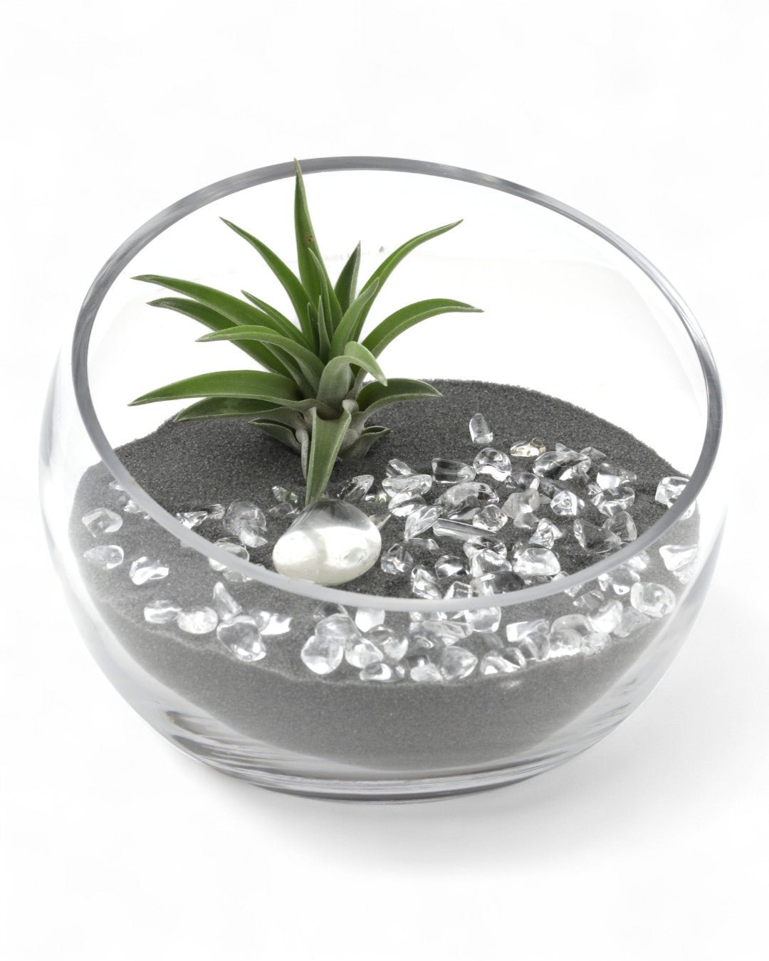 Clear Quartz Gemstone Crystal Terrarium - Terrarium