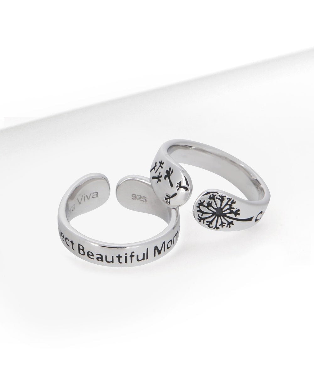Collect Beautiful Moments Dandelion Sterling Silver Adjustable Ring - Rings