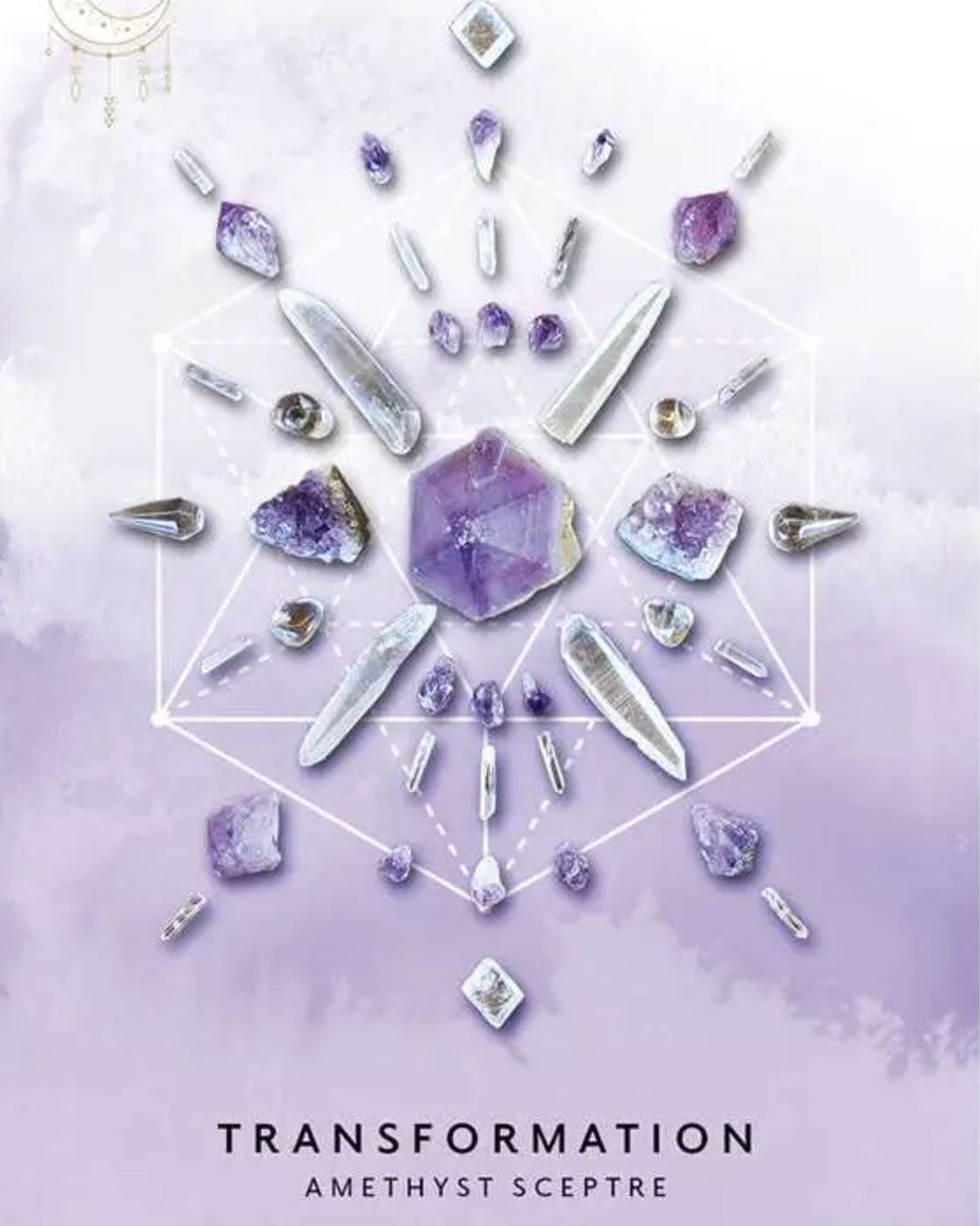 Crystal Grid Oracle – Deluxe 72 - Card Expansion Deck with Guidebook - Books