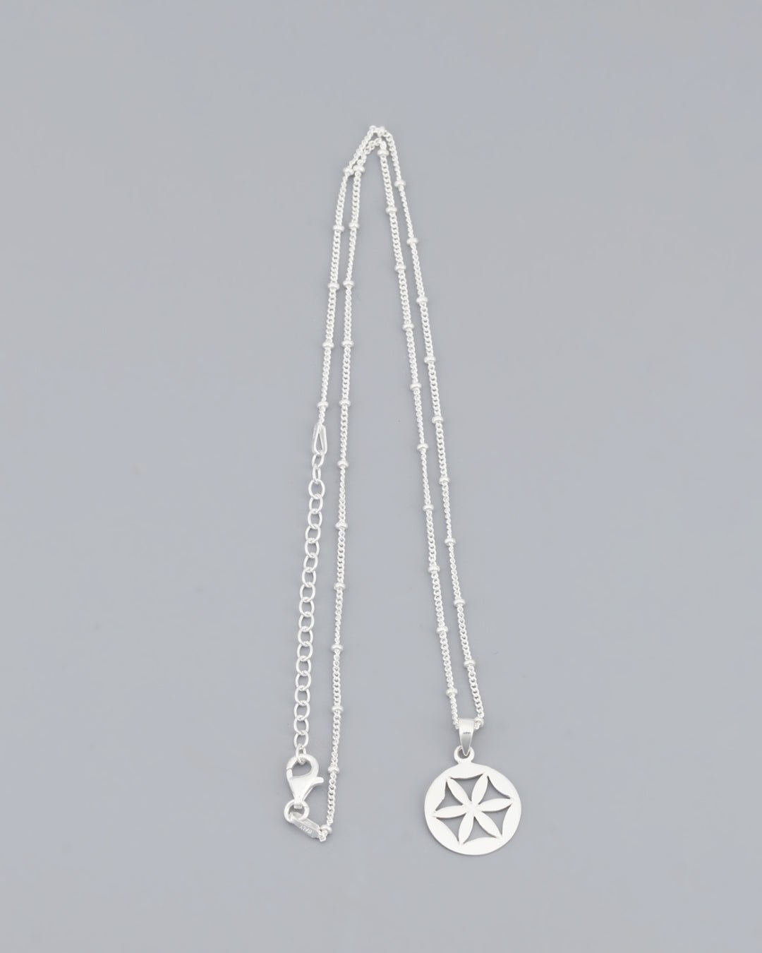 Dainty Flower of Life Charm Necklace - Earrings