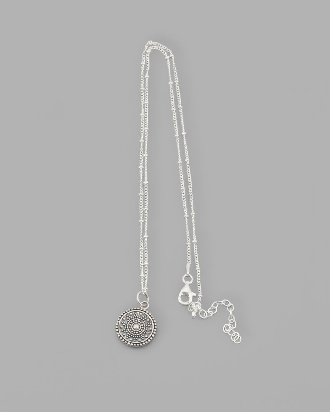 Dainty Mandala Pendant Necklace - Earrings