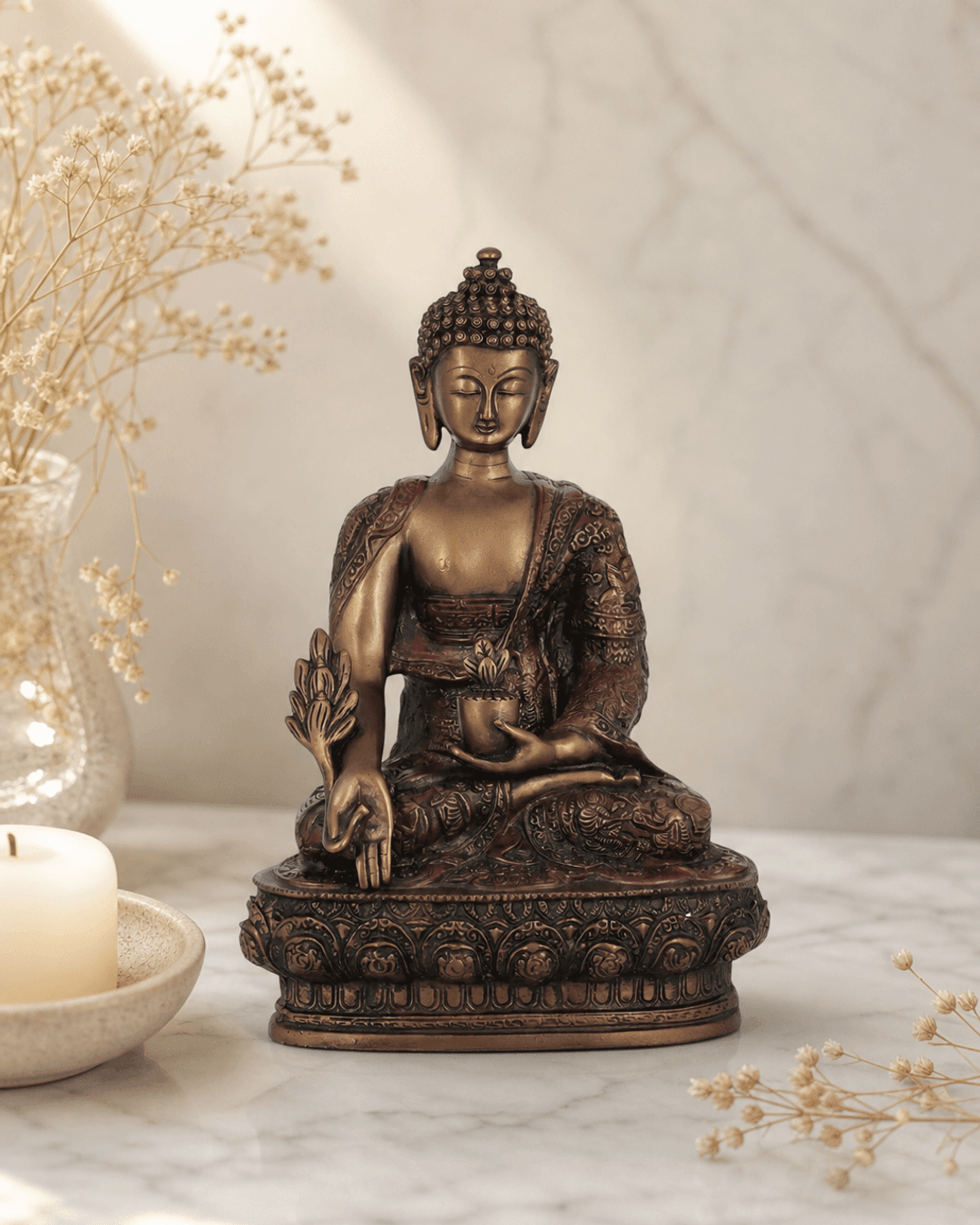Detailed Medicine Buddha Statue - Sculptures & Statues