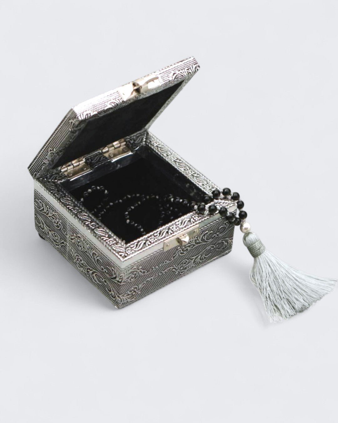 Embossed Om Symbol Mala Jewelry Box – Altar Fair Trade Keepsake Storage - Jewelry Boxes