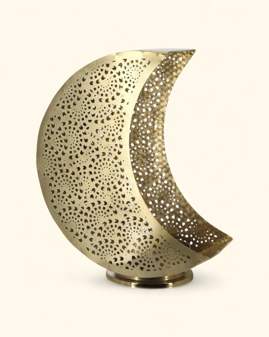 Fair Trade Moon Shaped Cutout Lantern Candle Holder - Candle Holders