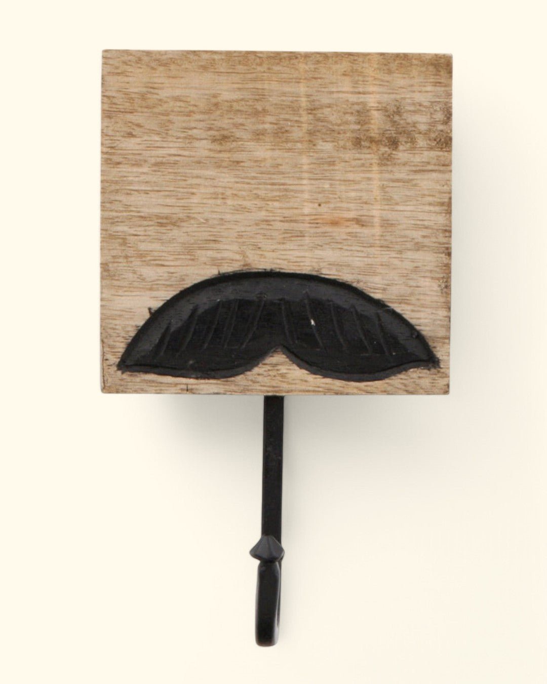 Fair Trade Mustache Coat Hooks, Set of 3 - Wall Art