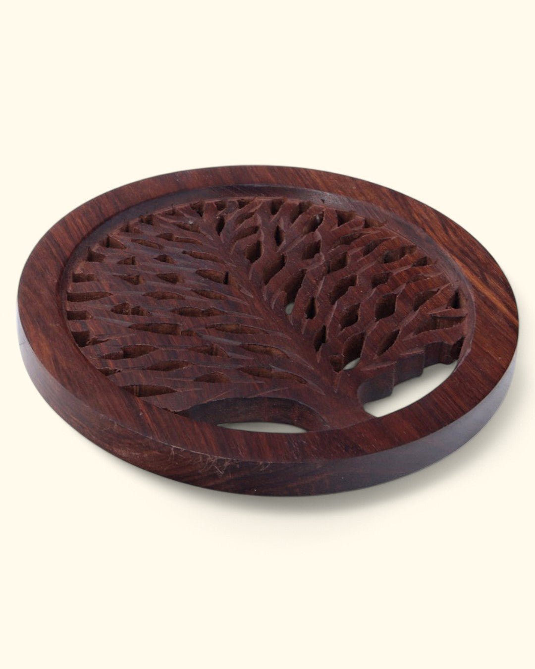 Fair Trade Tree of Life Rosewood Trivet or Wall Hanging - Trivets