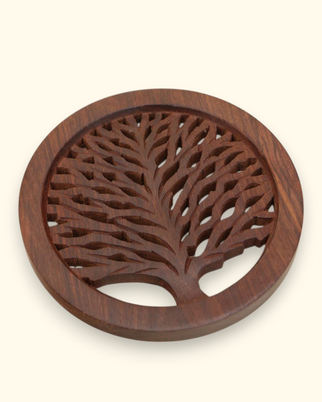 Fair Trade Tree of Life Rosewood Trivet or Wall Hanging - Trivets
