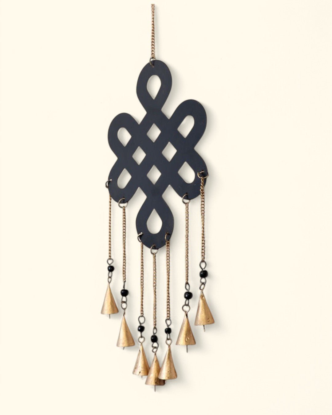 Fairtrade Endless Knot Chime Metal Wall Hanging - Wind Chimes