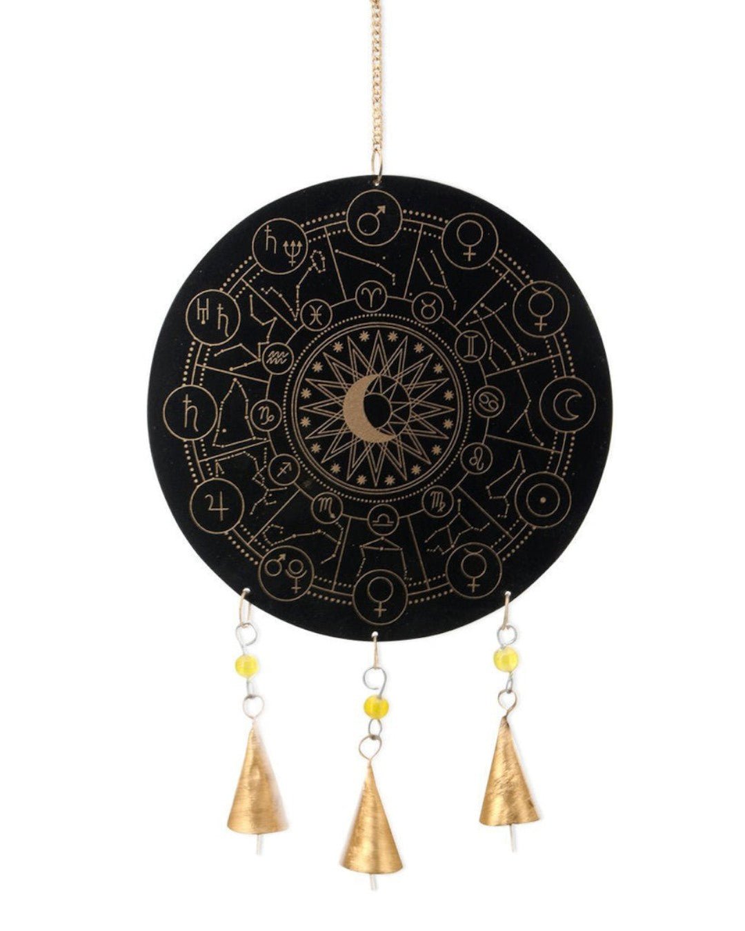 Fairtrade Moon Design Zodiac Celestial Wind Chime - Wind Chimes
