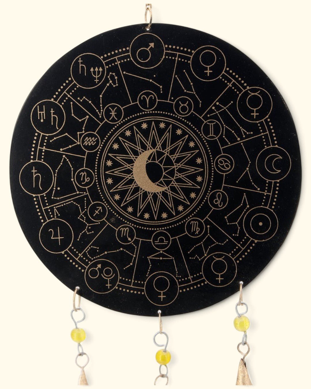 Fairtrade Moon Design Zodiac Celestial Wind Chime - Wind Chimes