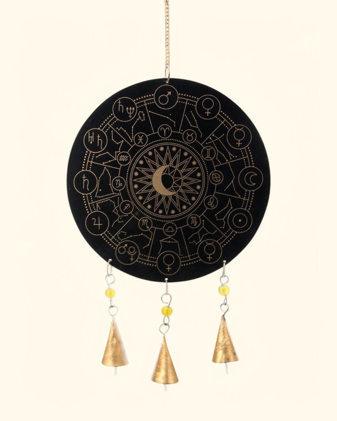 Fairtrade Moon Design Zodiac Celestial Wind Chime - Wind Chimes