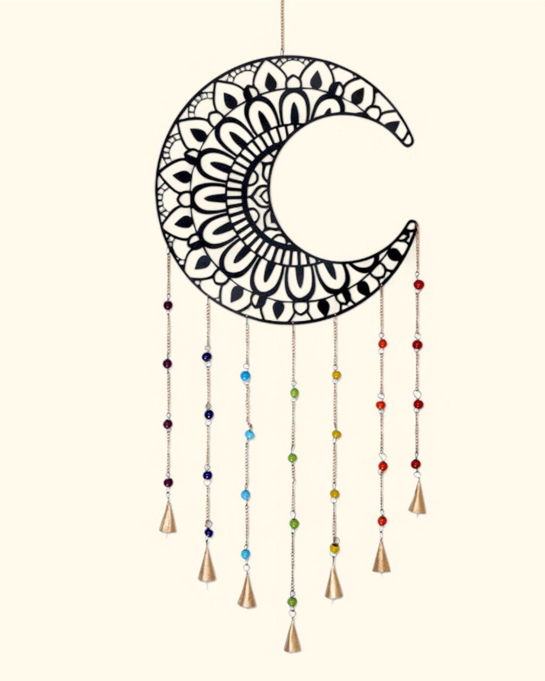 Fairtrade Moon Mandala Chakra Wall Hanging - Wind Chimes