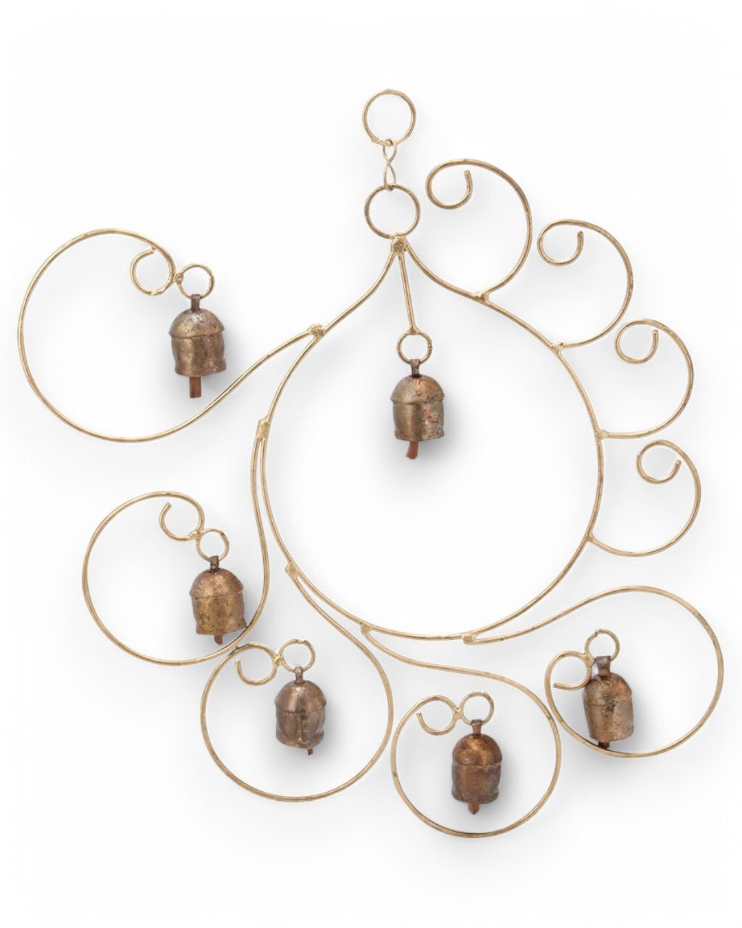 Fairtrade Swirly Design Boho 6 Bell Chime - Wind Chimes