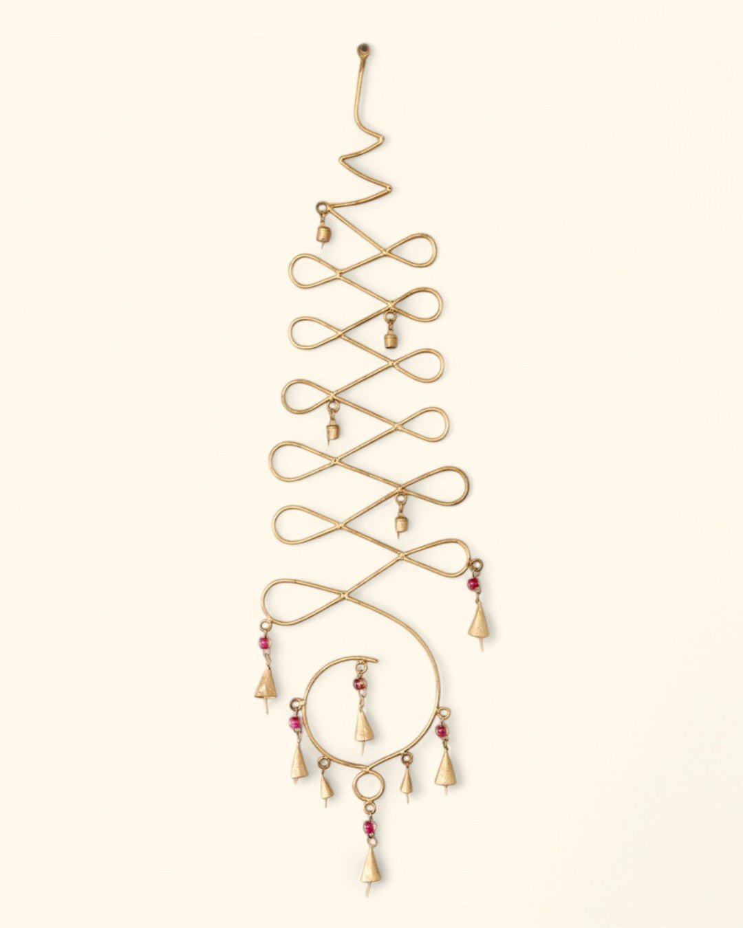 Fairtrade Unalome Wall Hanging Chime, 33 Inches Tall - Wind Chimes