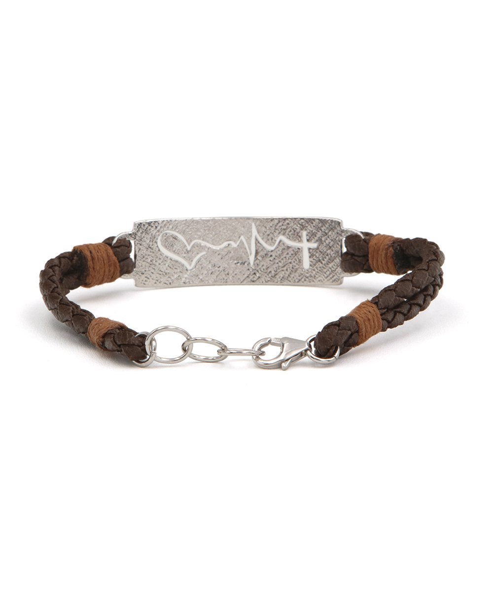 Faith, Hope, Love Leather Bracelet - Bracelets