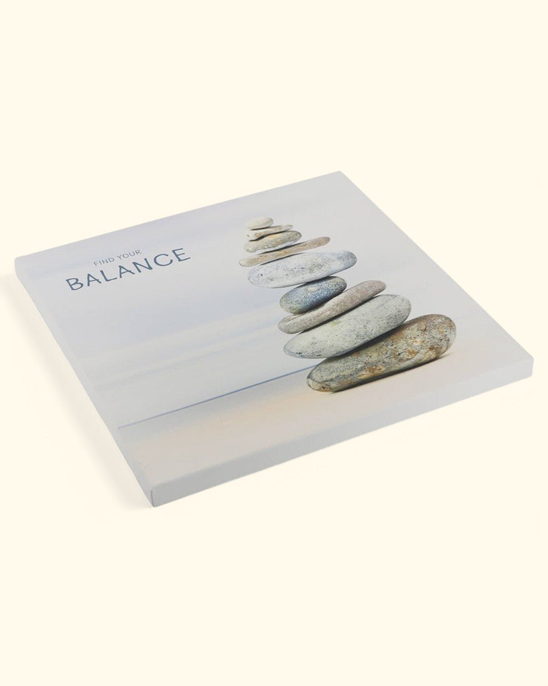 Find Your Balance Zen Cairn Stacked Rocks Canvas Print Wall Art - Posters, Prints, & Visual Artwork