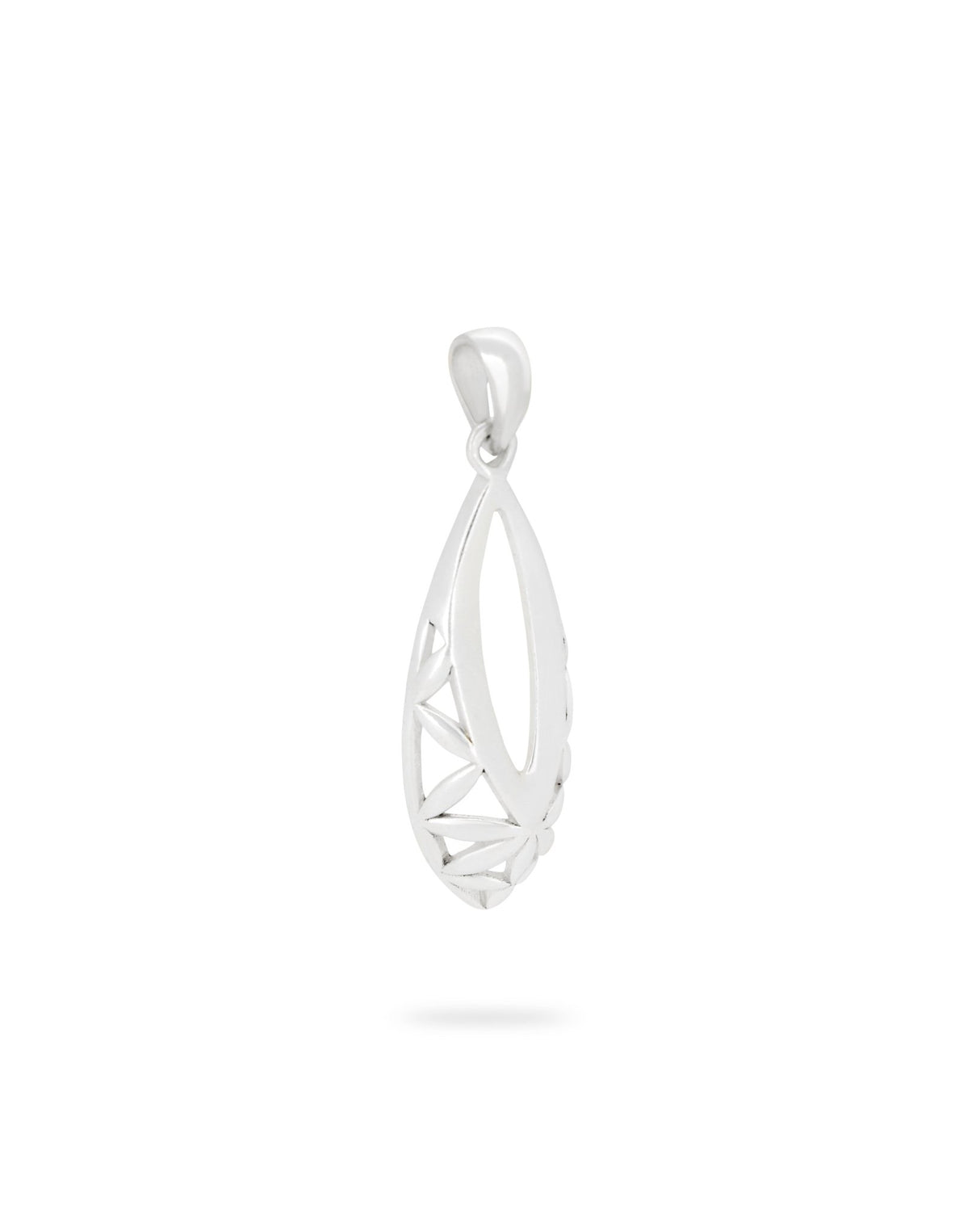 Flower of Life Teardrop Pendant, Sterling Silver - Charms & Pendants