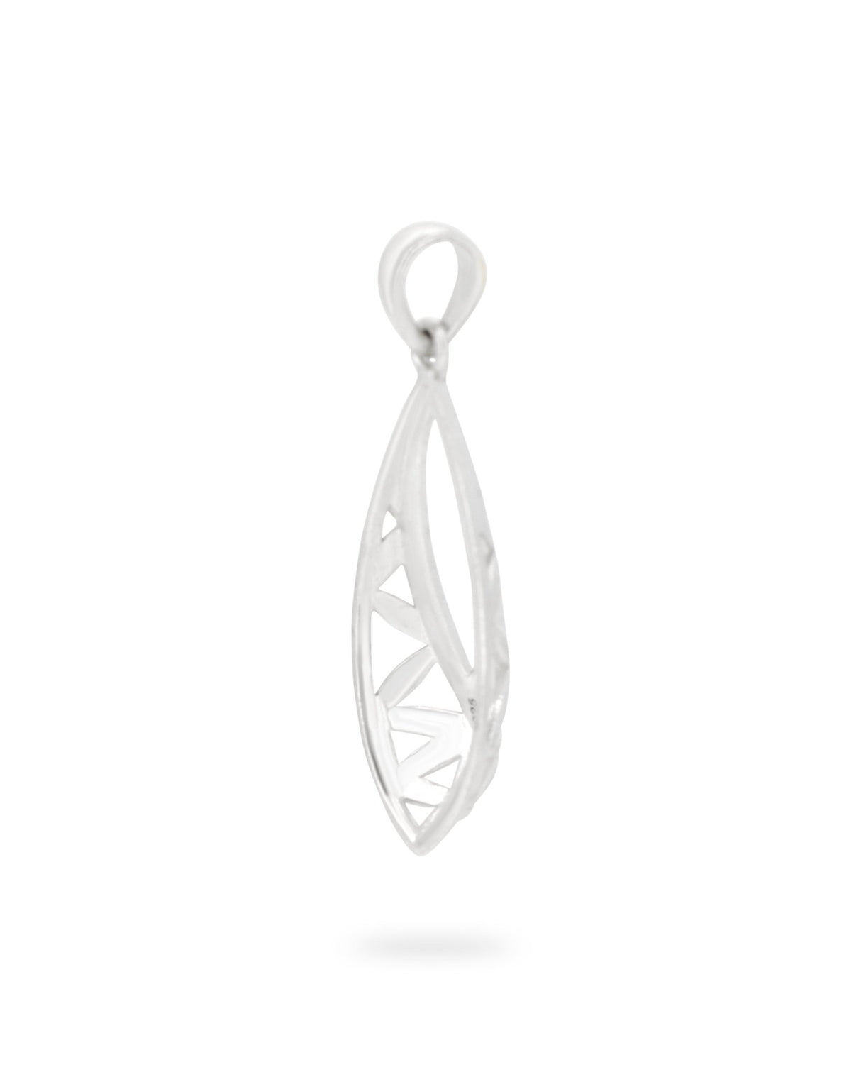 Flower of Life Teardrop Pendant, Sterling Silver - Charms & Pendants
