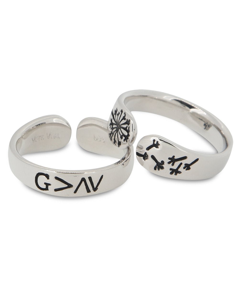 God is Greater Than the Highs and Lows, Sterling Adjustable Ring - Rings