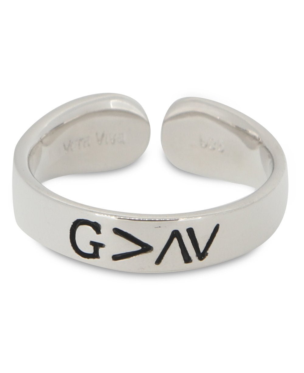 God is Greater Than the Highs and Lows, Sterling Adjustable Ring - Rings