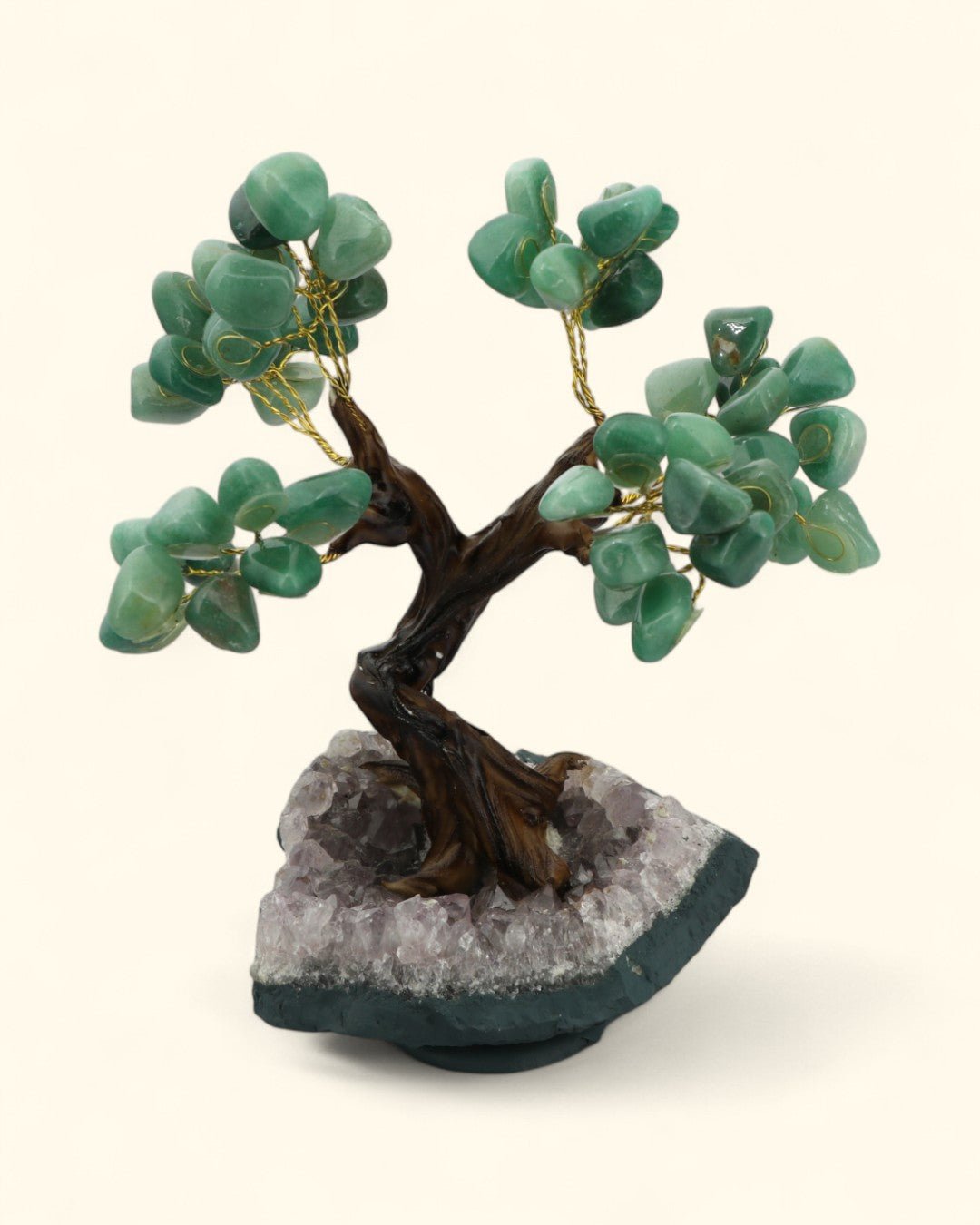 Green Aventurine Gemstone Bonsai Tree – Handcrafted Decorative Healing Tree - Decor